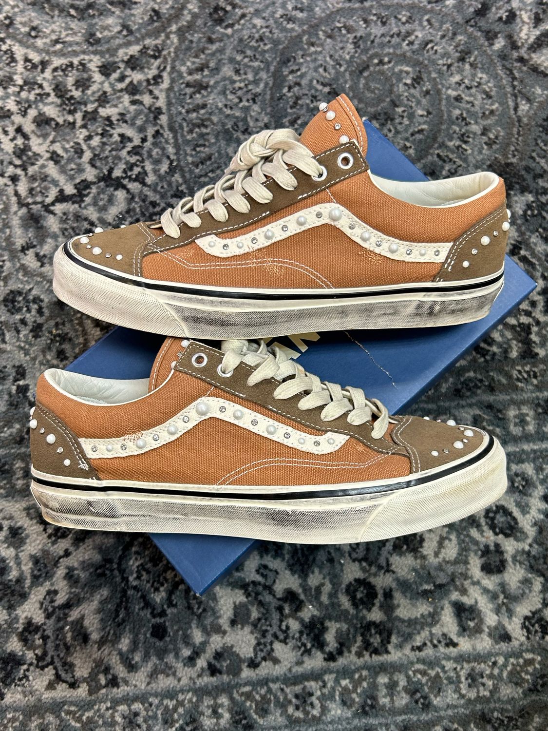 VANS OLD SKOOL 36 LX PEARLIZED PACK- "VINTAGE COCOA. BROWN" SZ 11.5