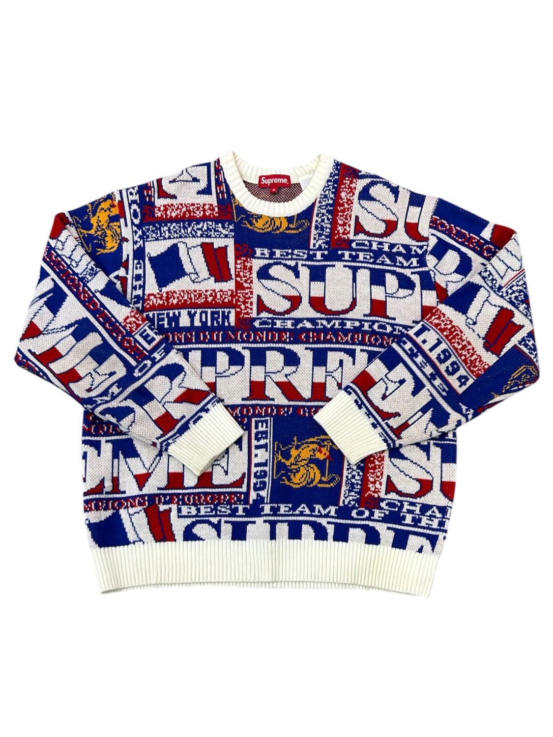 SUPREME SCARF SWEATER “WHITE”