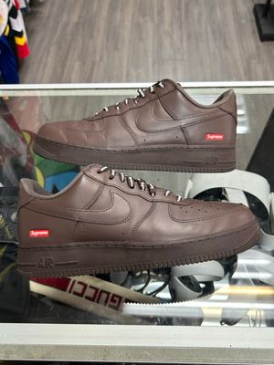 NIKE AIR FORCE 1 X SUPREME (BROWN) SZ 11 N.B.