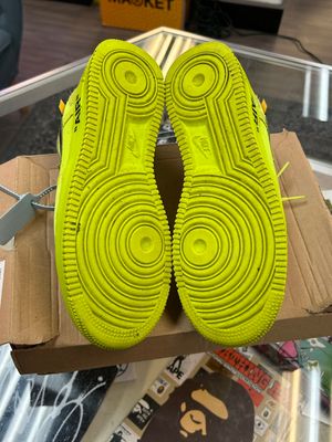 NIKE AIR FORCE LOW X OFF WHITE “VOLT” SZ 9