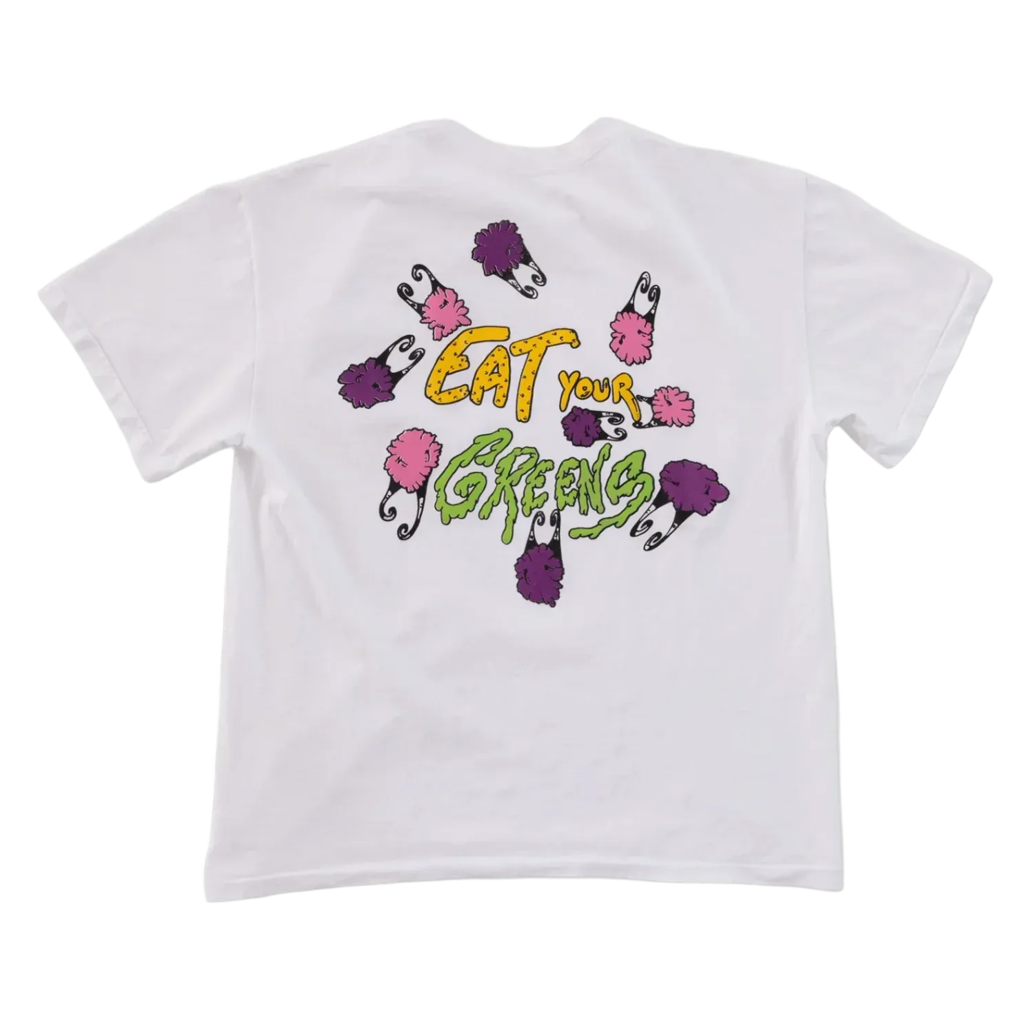 MATTY BOY ANTI PROMO "EAT YOUR GREENS" WHITE POCKET TEE