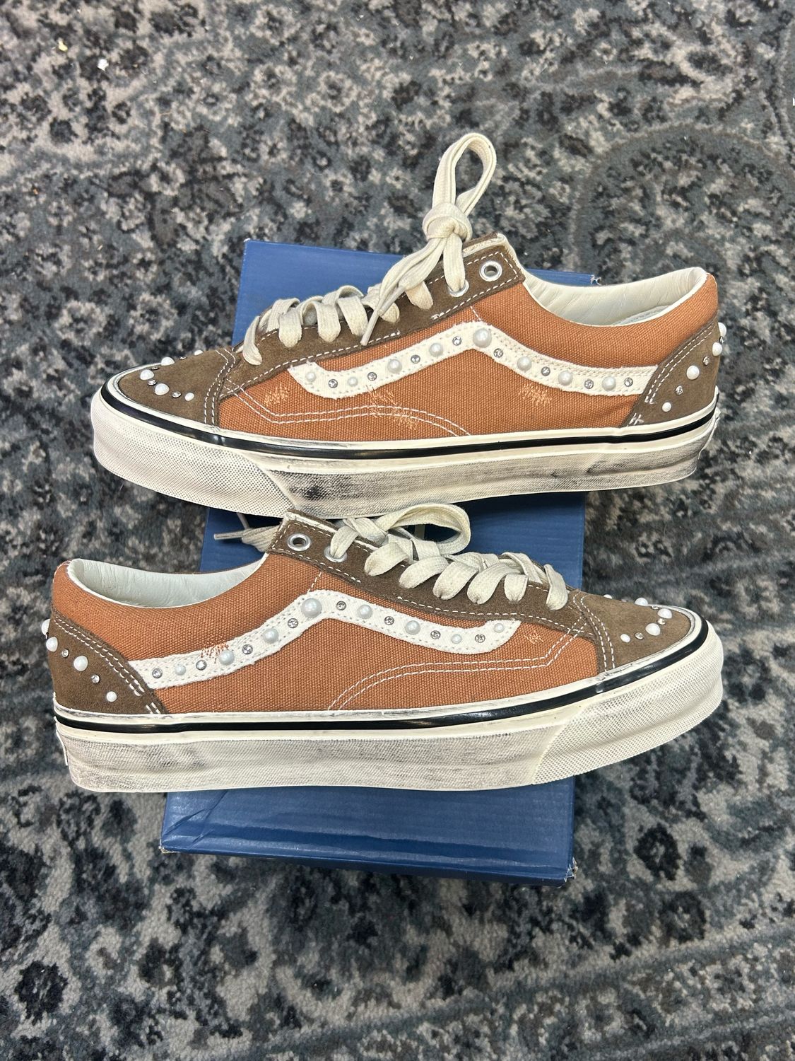 VANS OLD SKOOL 36 LX PEARLIZED PACK- "VINTAGE COCOA. BROWN" SZ 9
