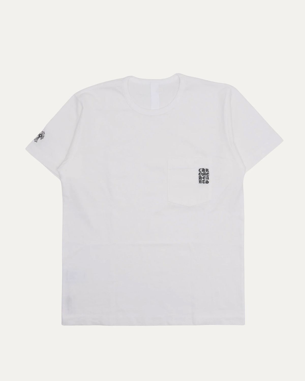 CHROME HEARTS HEAVYWEIGHT EMBROIDERED EYE CHART POCKET T-SHIRT