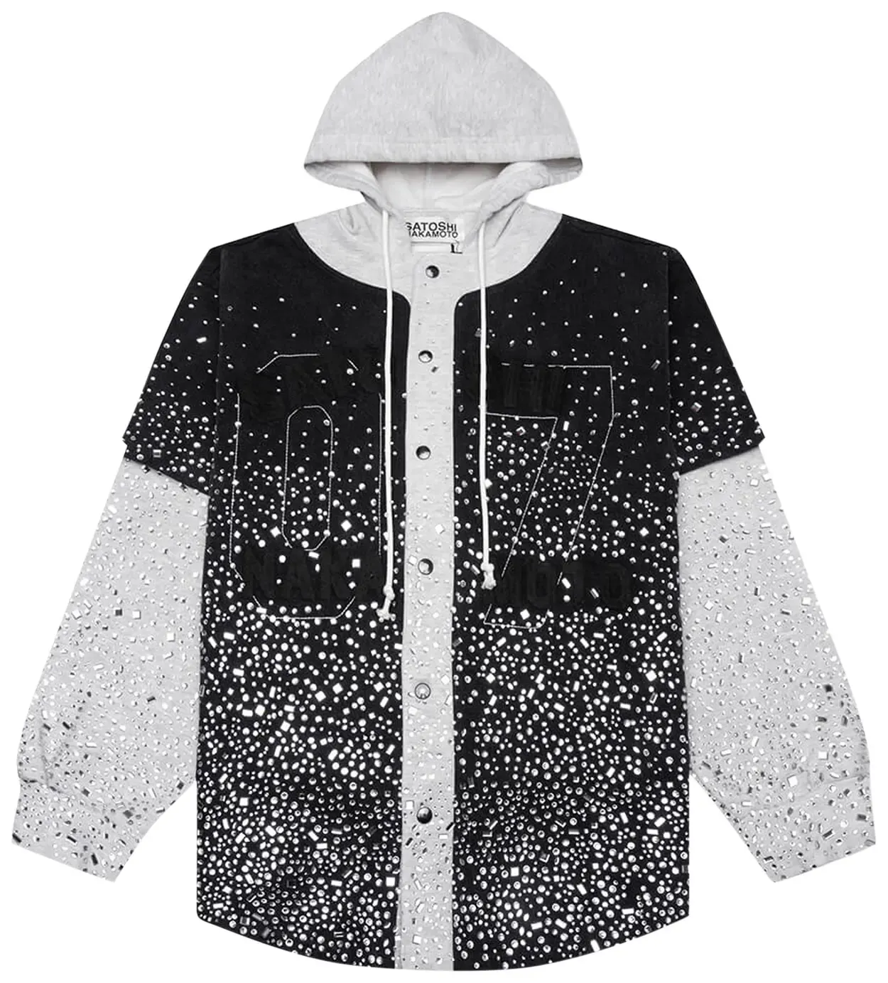 SATOSHI NAKAMOTO SHATTERED GLASS KNAPP RANCH HOODIE "BLACK/GREY"