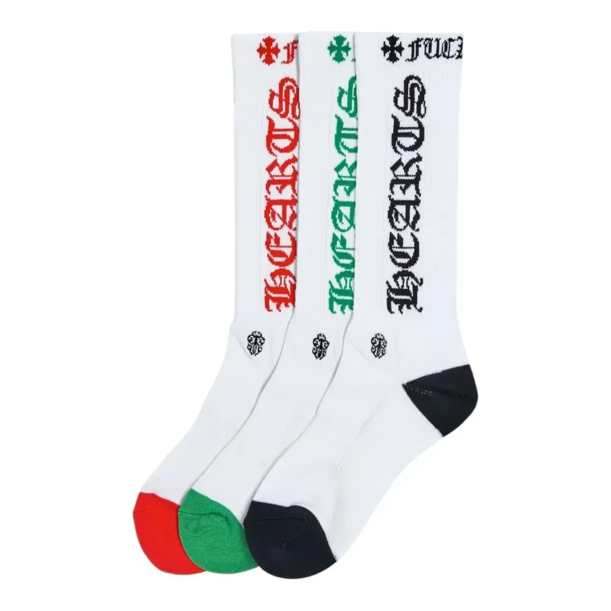 CHROME HEARTS 3 PACK SOCKS F YOU VULGAR