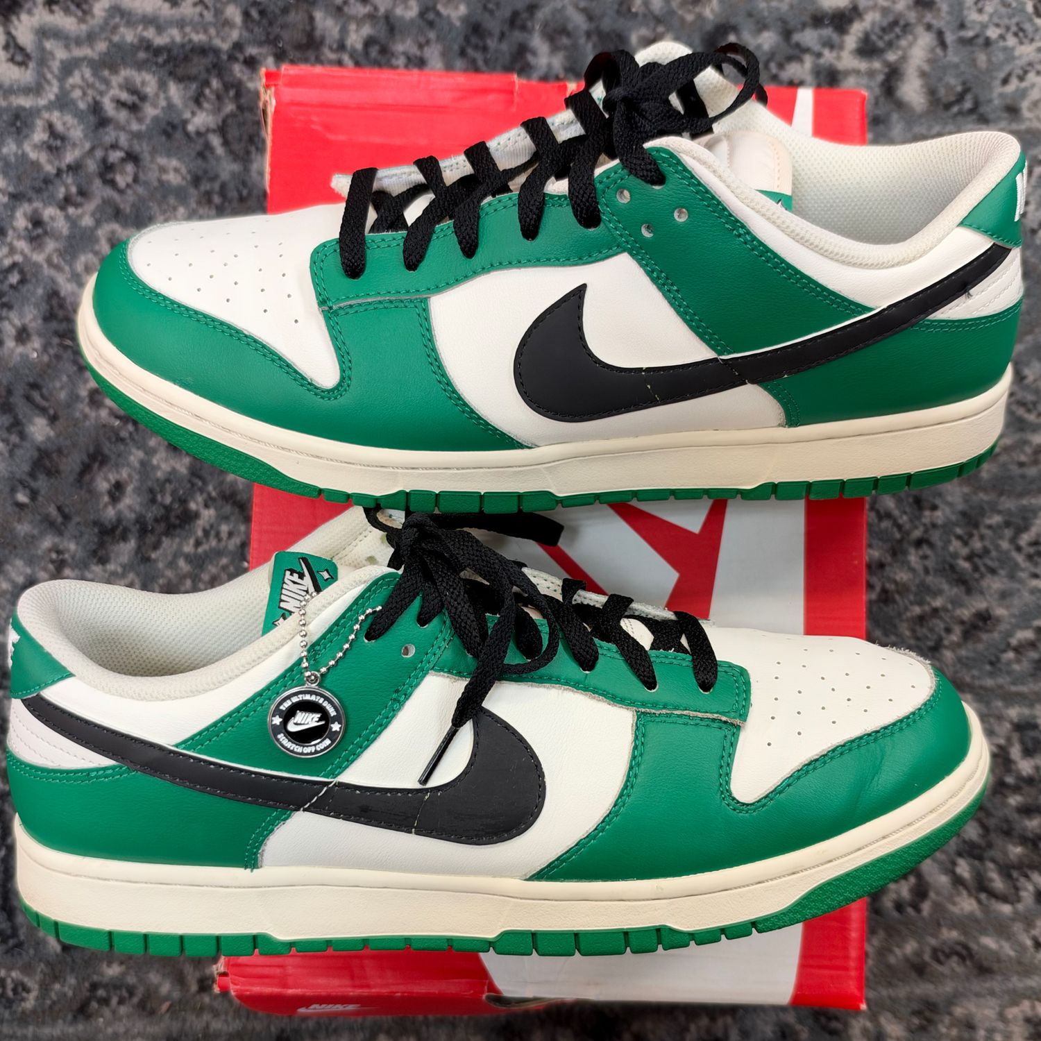 NIKE DUNK LOW SE “LOTTERY PACK MALACHITE GREEN” SZ 13