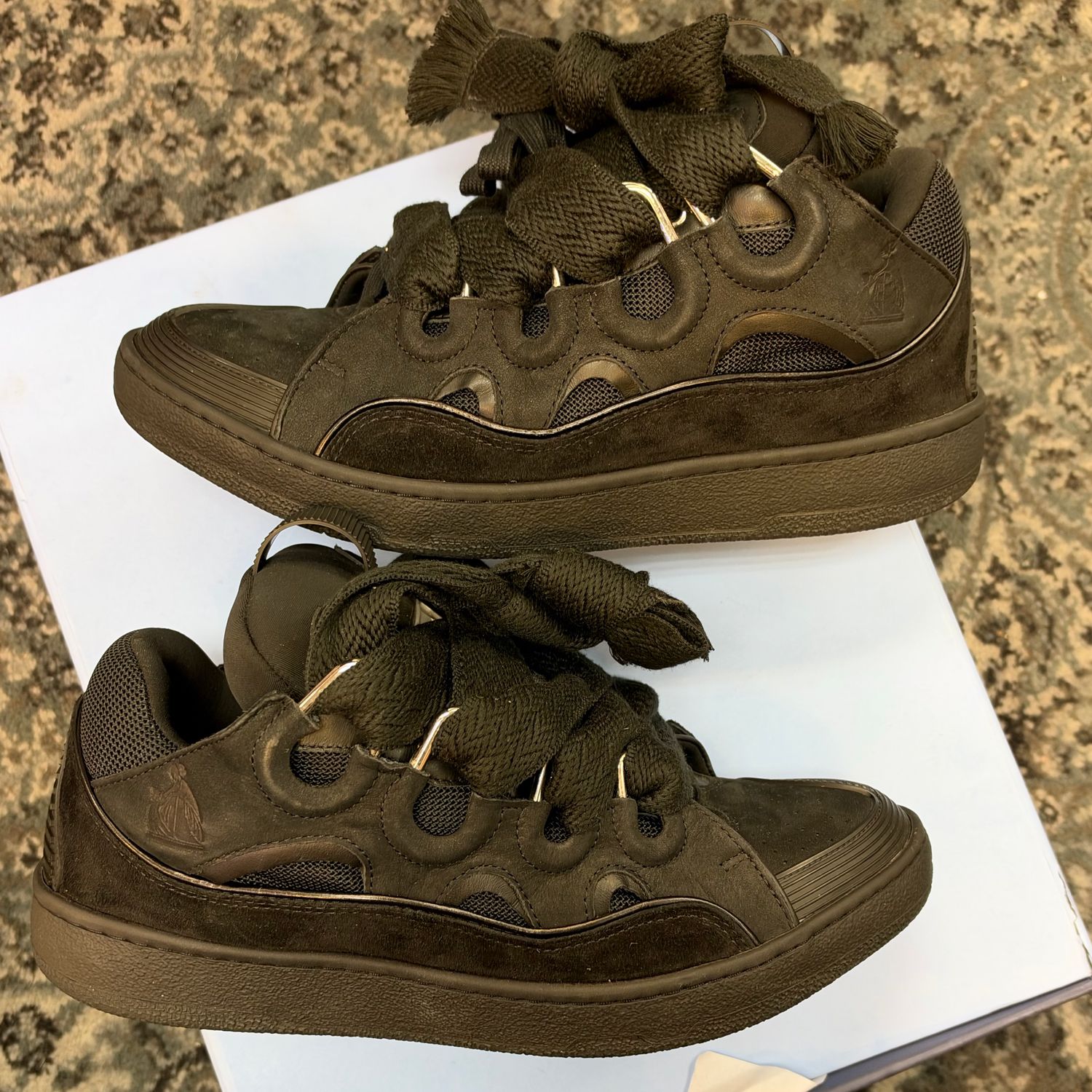 LANVIN CURB “TRIPLE BLACK” SZ 43