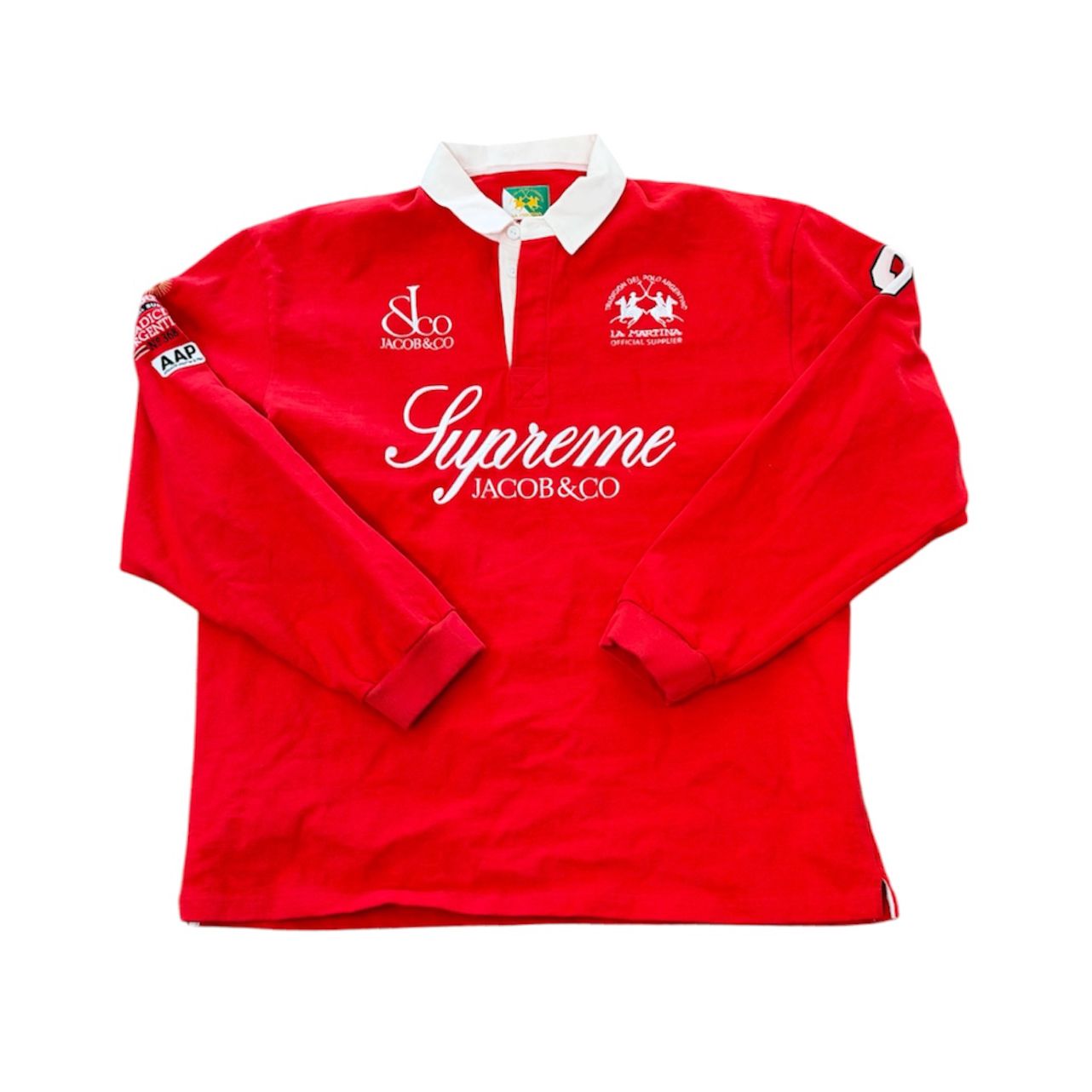 SUPREME X LA MARTINA X JACOB &amp; CO RUGBY “RED”