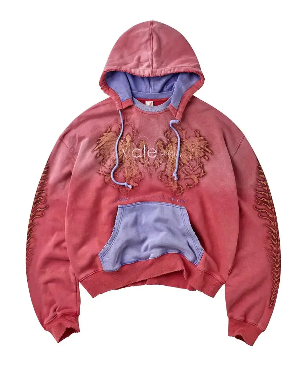 VALE FOREVER RED SUN FADED HOODIE RED/BLUE