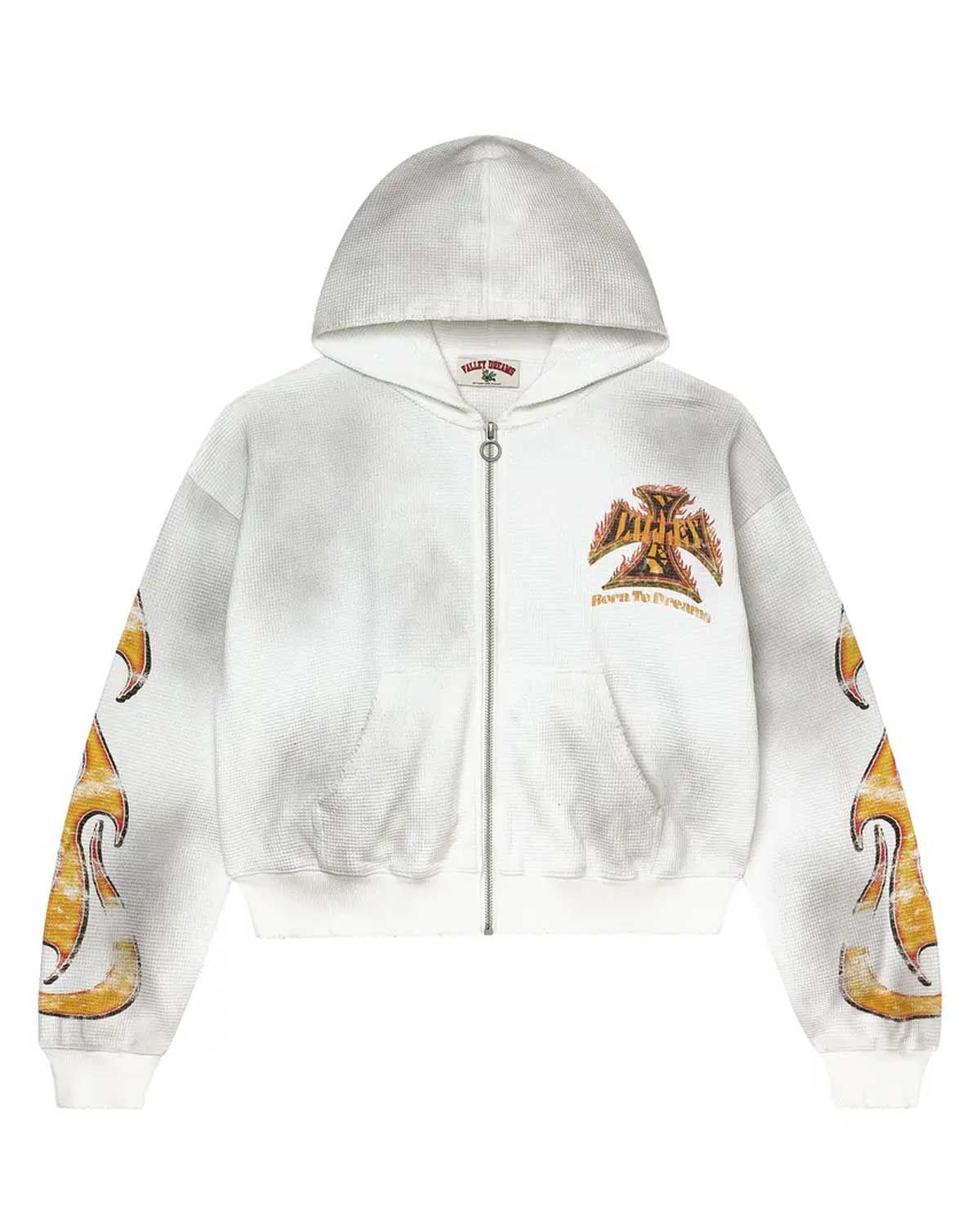 VALE FOREVER REBORN WAFFLE ZIP UP HOODIE