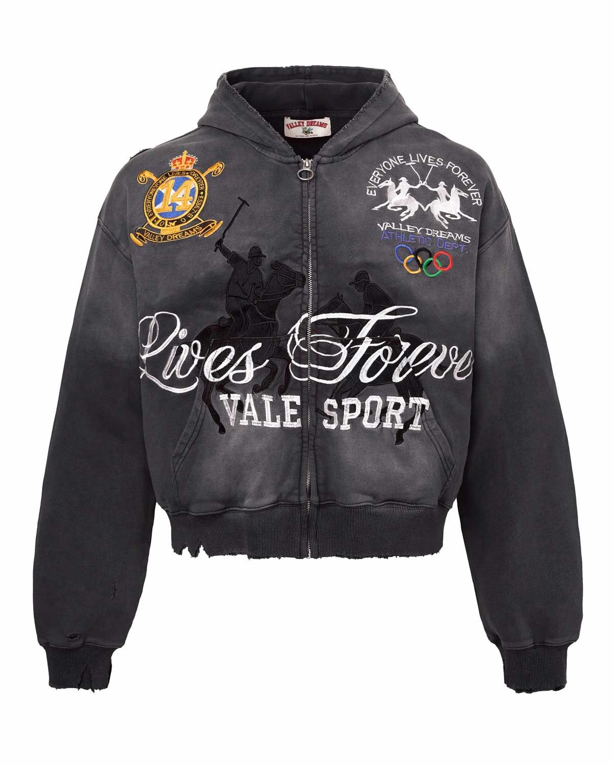 VALE FOREVER BLACKROCK ZIP UP HOODIE