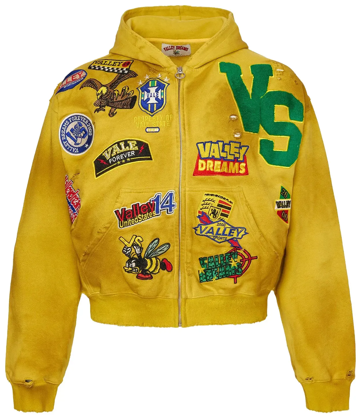 VALE FOREVER DOODLE ZIP UP "YELLOW"