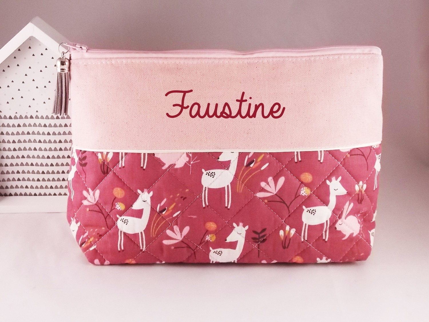 Trousse De Toilette Pour Bebe Ou Enfant Personnalisable Fait Main Motif Foret Bordeaux Trousse De Toilette Pour Bebe Ou Enfant Personnalisable Fait Main Motif Foret Bordeaux