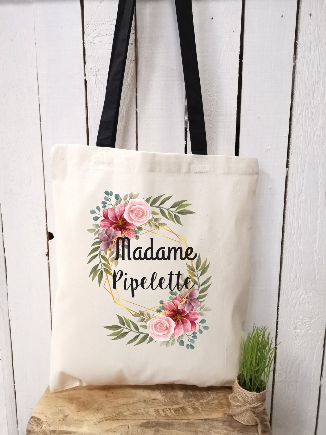 Tote bag/sac shopping/cabas Madame pipelette