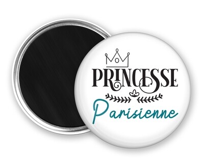 Badge magnet princesse et votre mot personnalisable