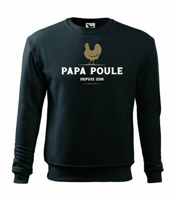 Sweatshirt Papa Poule, personnalisable