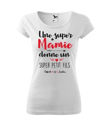 Tee shirt femme "mamie donne" personnalisable