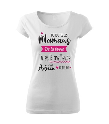 Tee shirt femme terre personnalisable