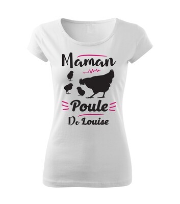 Tee shirt femme Poule personnalisable