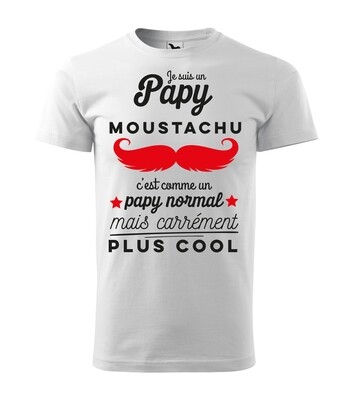 Tee shirt homme papy normal moustachu