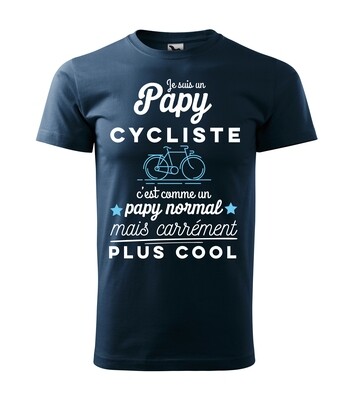 Tee shirt homme papy normal cycliste