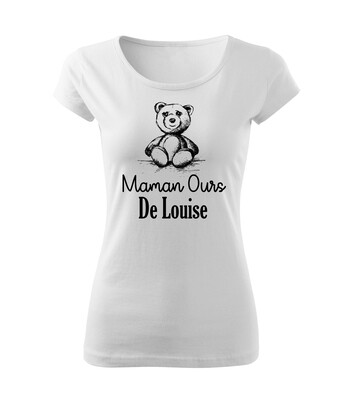 Tee shirt femme personnalisable Maman Ours
