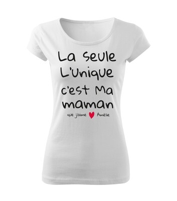Tee shirt femme personnalisable Maman Unique