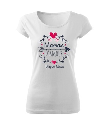Tee shirt femme personnalisable Maman Flèche