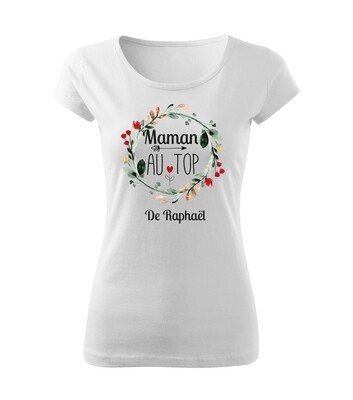 Tee shirt femme personnalisable Maman Au Top