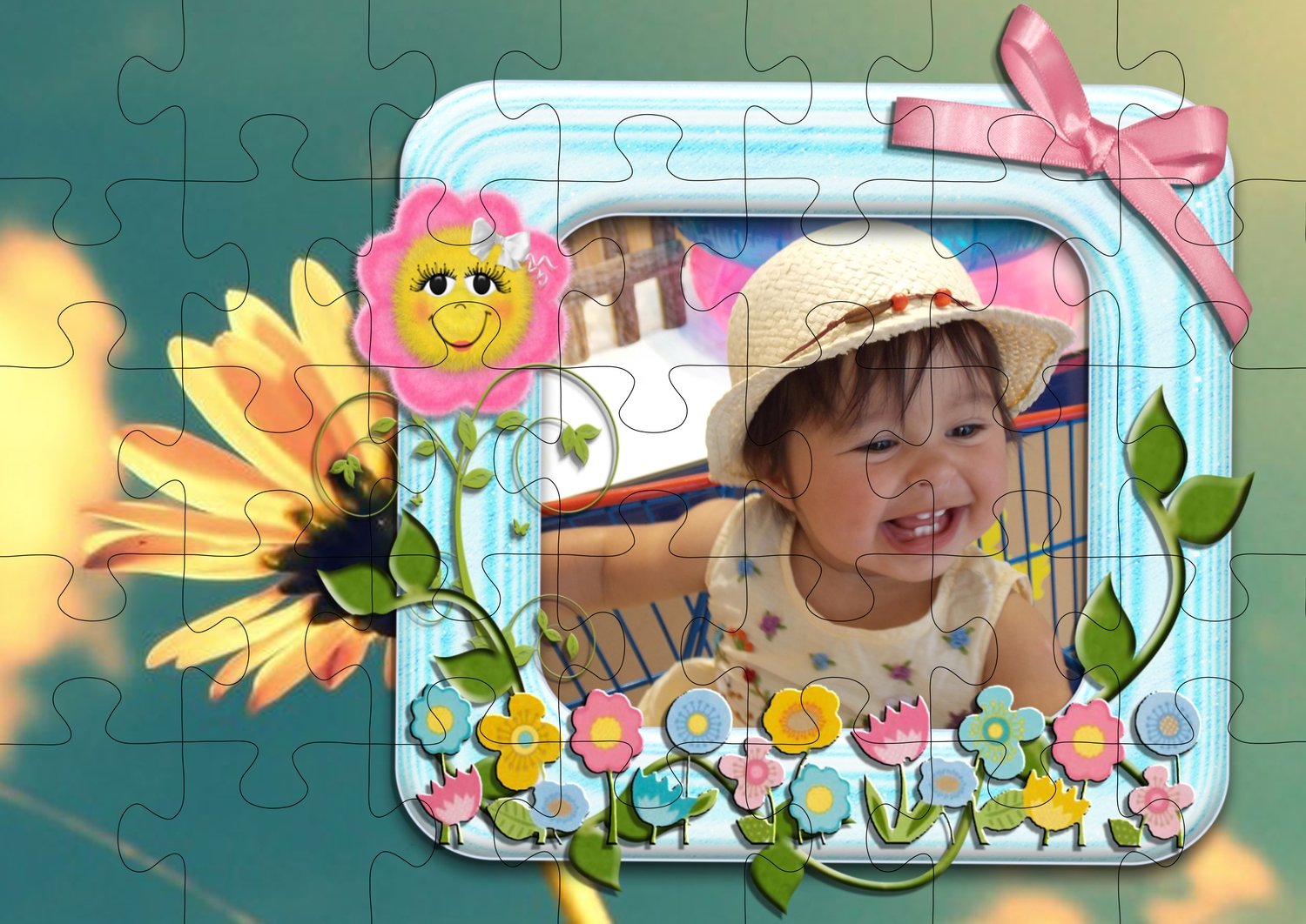 Puzzle montage fleurs Puzzle montage fleurs