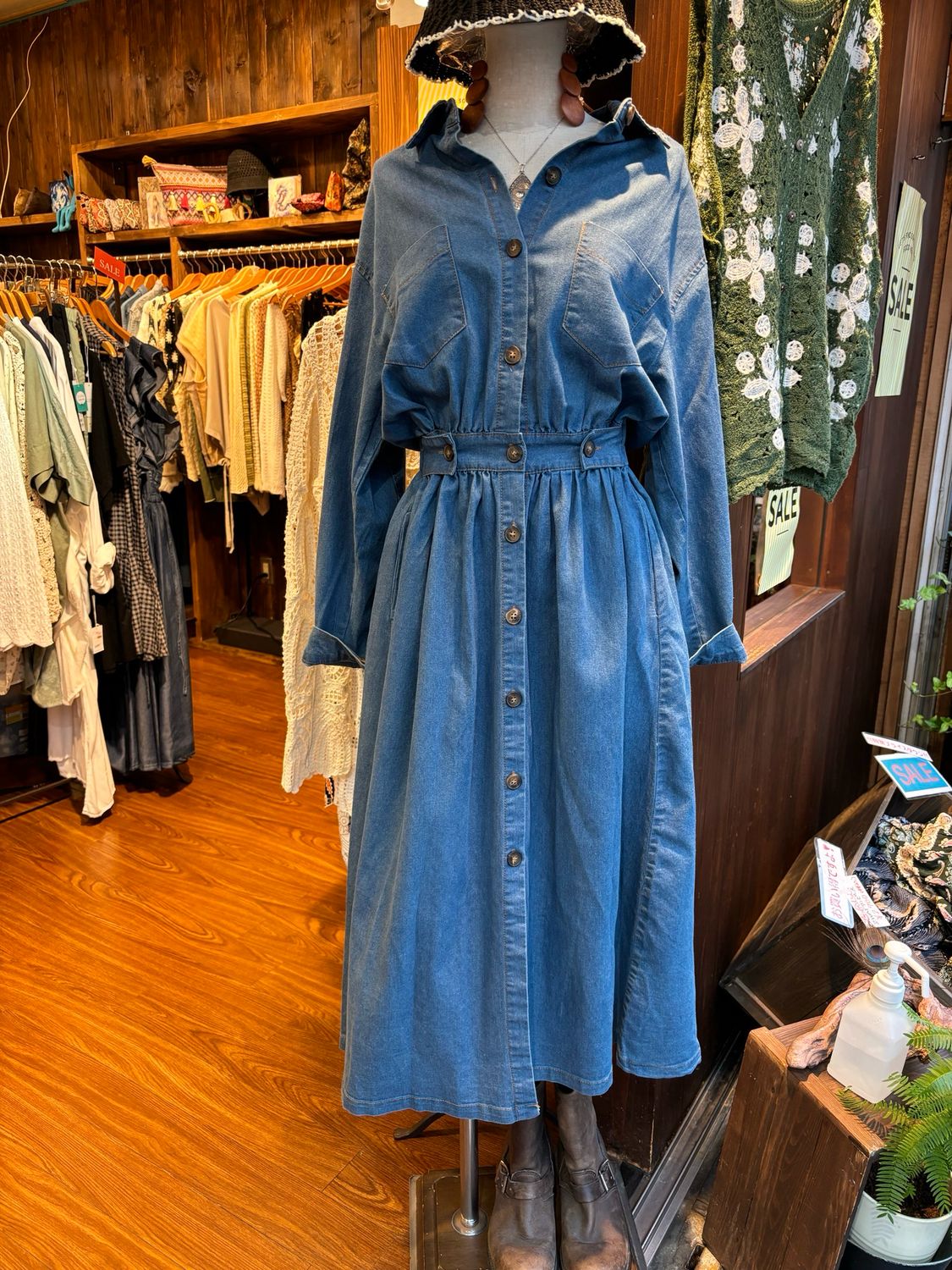 デニム　ワンピース