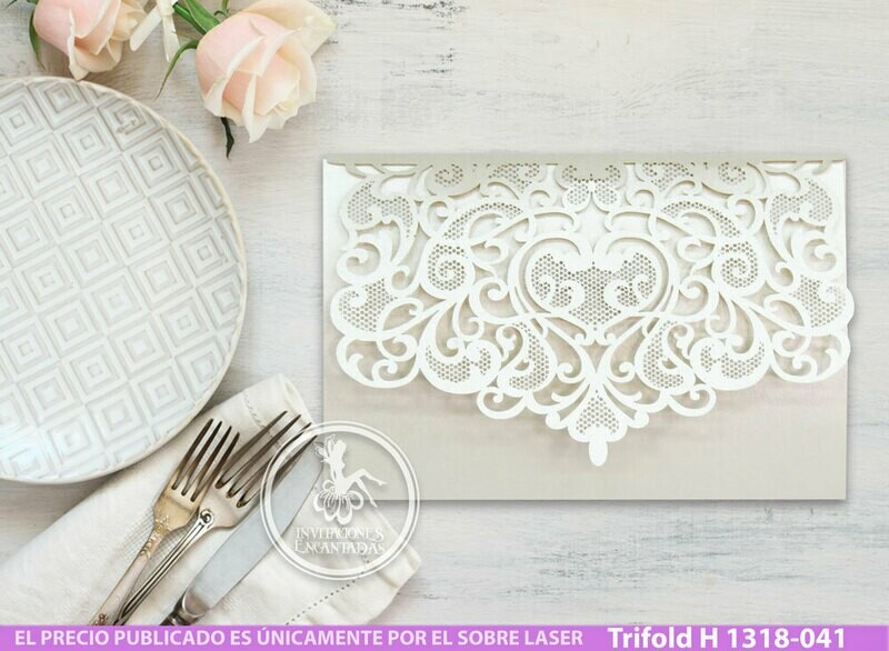 DIY Sobre Corte Laser Trifold H 1318-041