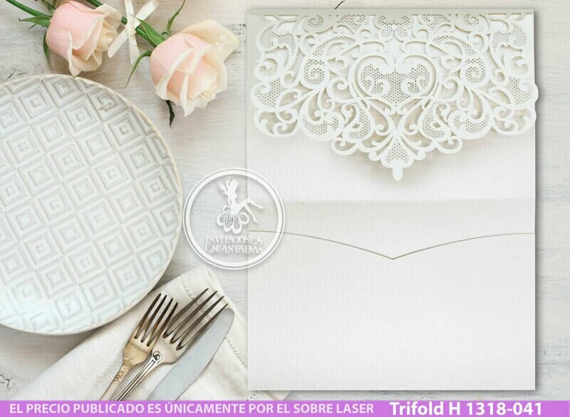 DIY Sobre Corte Laser Trifold H 1318-041