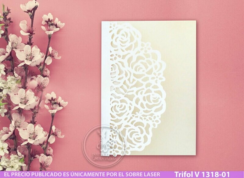 DIY Sobre Corte Laser Trifold V 1318-001