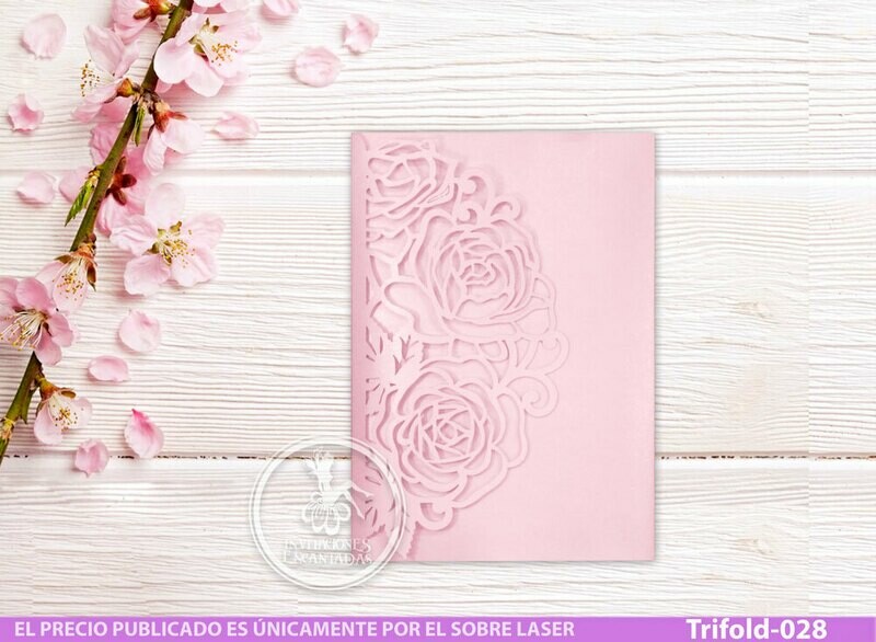 DIY Sobre Corte Laser Trifold V 1318-028