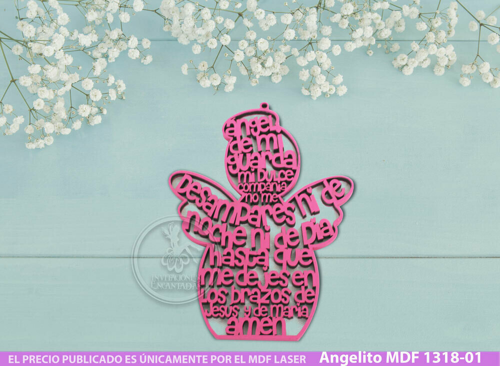 DIY Recuerdo Laser Angelito MDF 1318-01 DIY Recuerdo Laser Angelito MDF 1318-01