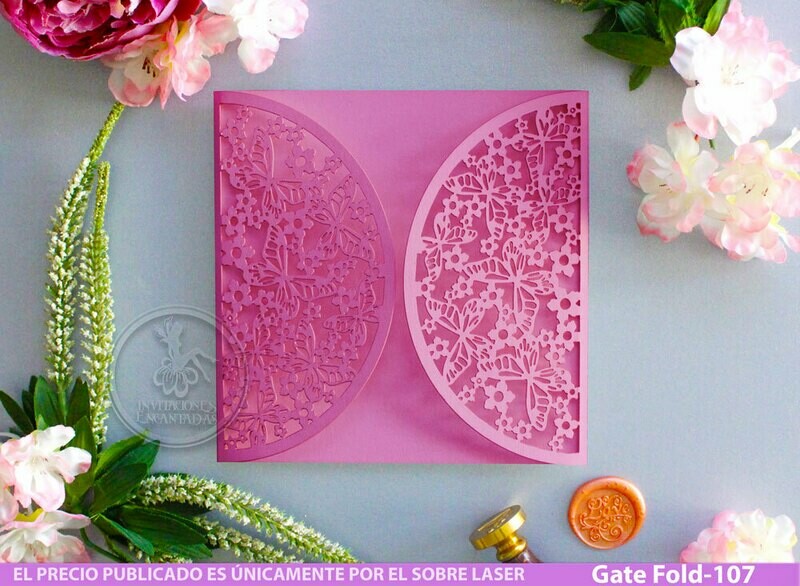 DIY Sobre Corte Laser GF-107 Mariposas