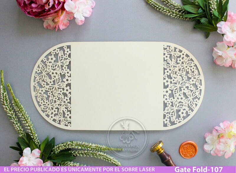 DIY Sobre Corte Laser GF-107 Mariposas