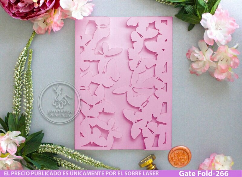 DIY Sobre Corte Laser GF-266 Mariposa