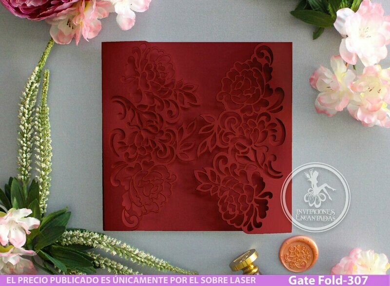 DIY Sobre Corte Laser GF-307 Floral