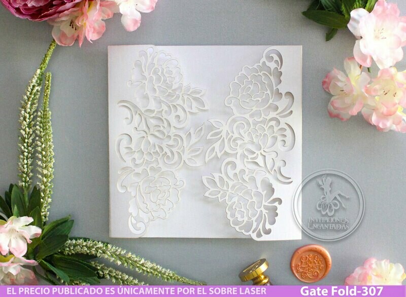 DIY Sobre Corte Laser GF-307 Floral