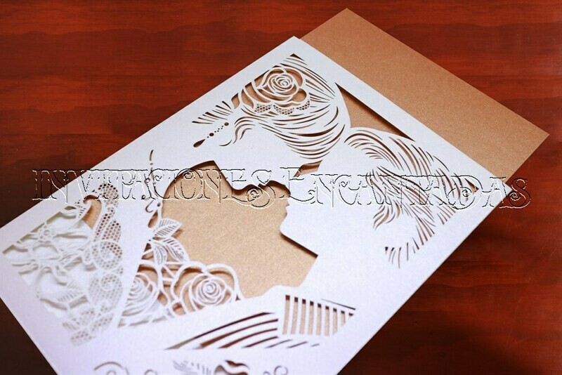 DIY Sobre Corte Laser  SV 1621-02 Boda Novios