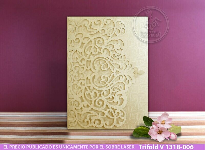 DIY Sobre Corte Laser Trifold V 1318-006