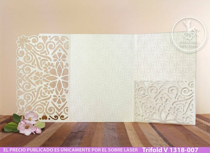 DIY Sobre Corte Laser Trifold V 1318-007 DIY Sobre Corte Laser Trifold V 1318-007