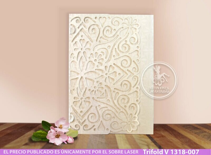DIY Sobre Corte Laser Trifold V 1318-007