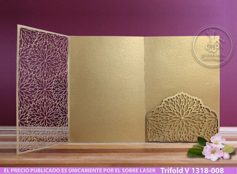 DIY Sobre Corte Laser Trifold V 1318-008 DIY Sobre Corte Laser Trifold V 1318-008