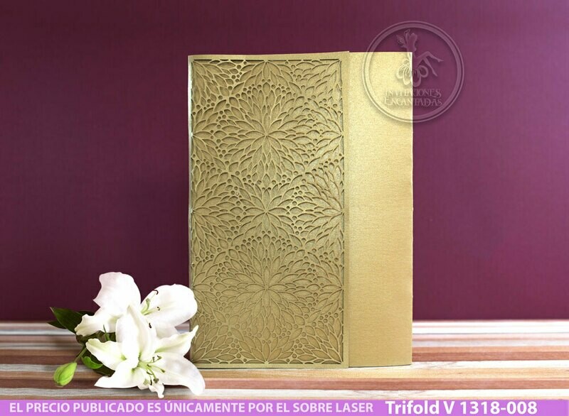 DIY Sobre Corte Laser Trifold V 1318-008