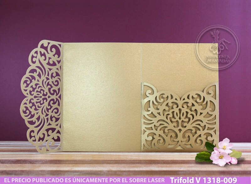 DIY Sobre Corte Laser  Trifold V 1318-009