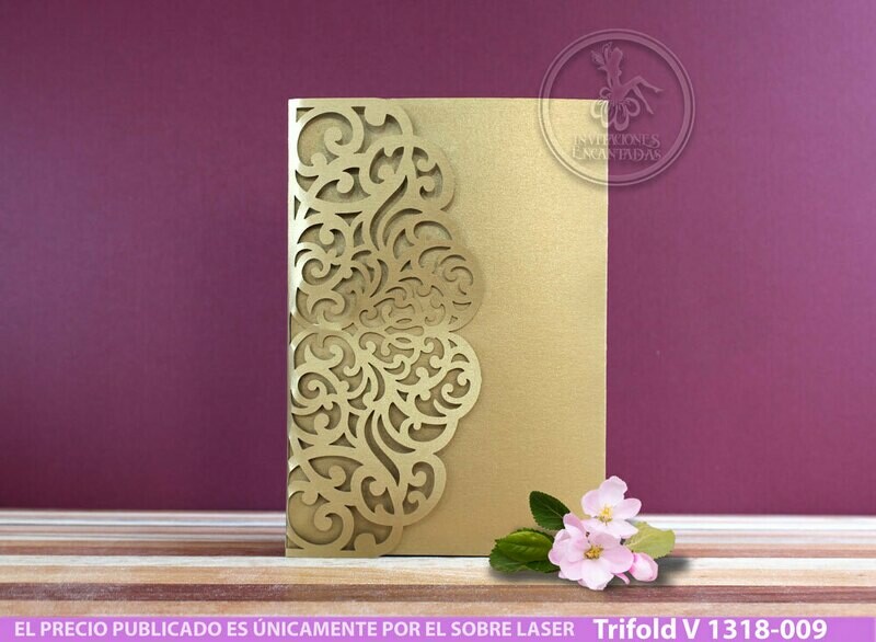 DIY Sobre Corte Laser  Trifold V 1318-009