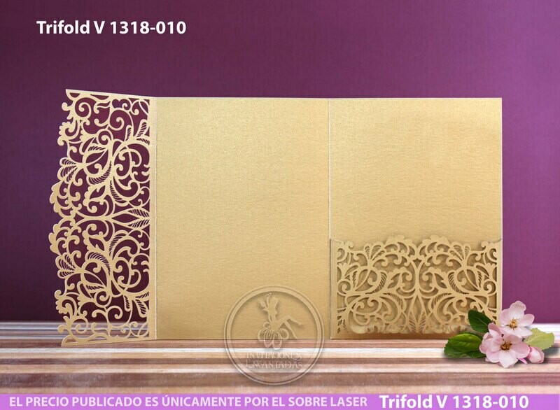 DIY Sobre Corte Laser Trifold V 1318-010 DIY Sobre Corte Laser Trifold V 1318-010